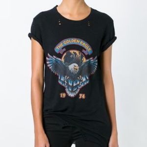 Zoe Karssen Black 'Golden Eagle' Tee Size Small